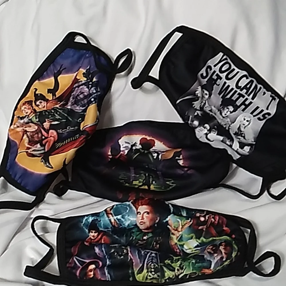 4 Hocus Pocus Face Masks brand new Disney
